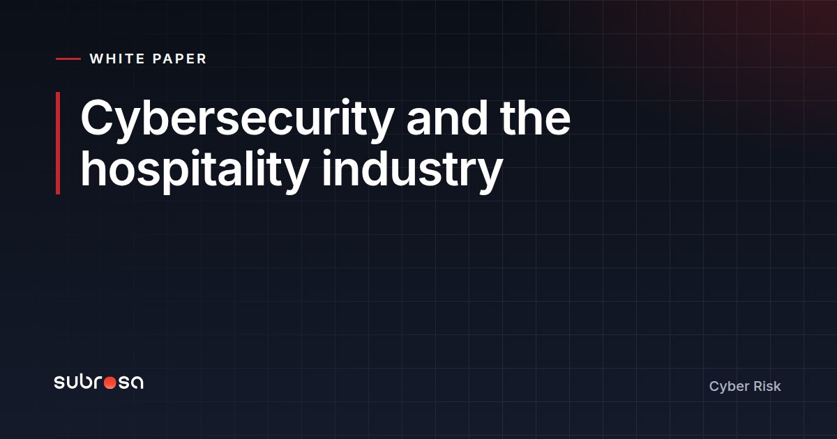 Cybersecurity and the hospitality industry
